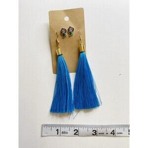 Jasmine and tassels earrings set